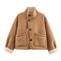 Womens Stylish Versatile Reversible Thermal Jacket